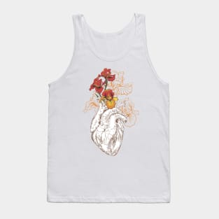 heart with flowers Tank Top